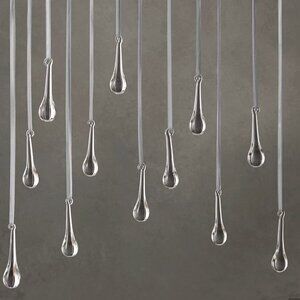 Restoration Hardware 12 hand-blown icicle drop mini Christmas ornaments